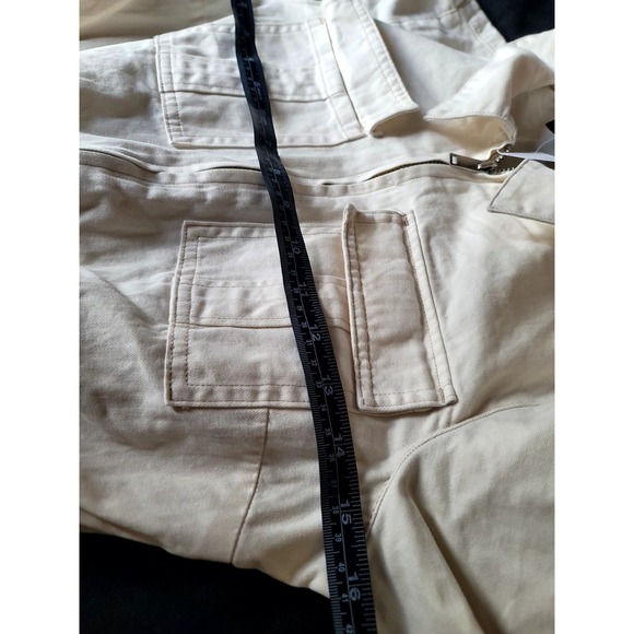 NWT Denim boiler suit In Off-White/ Cream Size XXS - Picture 6 of 16